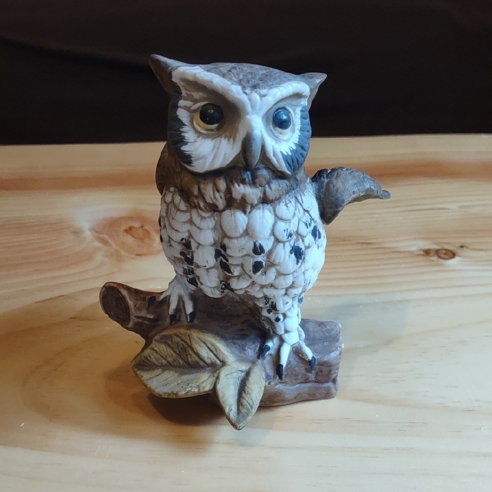 Vintage Homco Ceramic Owl Figurine